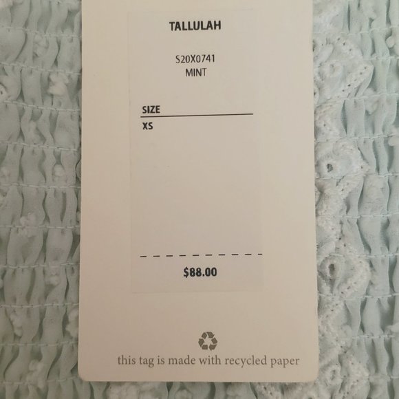 Tallulah Mint Ruffle Shabby Chic Tubetop - Picture 4 of 8